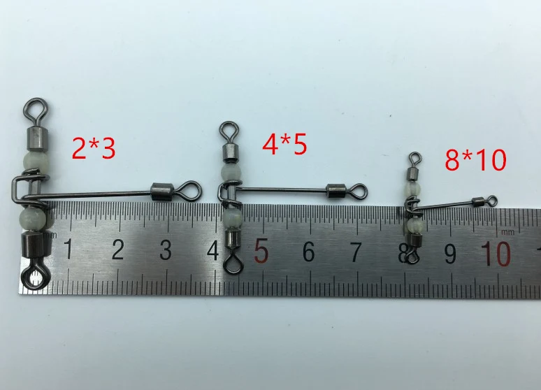 5 шт. тройной светящийся Т-образный перекрестный вертлюг с жемчужными бусинами