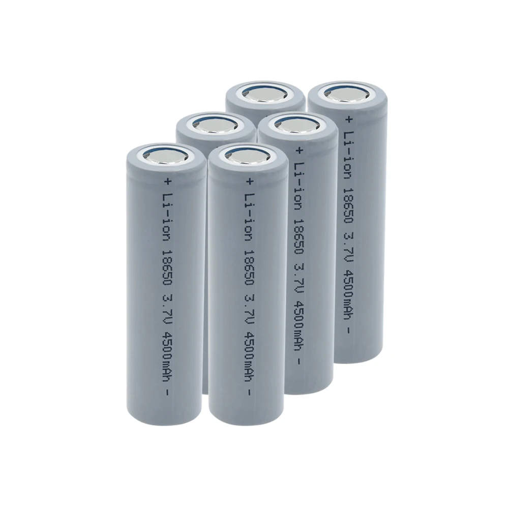 1-10 шт 18650 батарея перезаряжаемая литиевая батарея 3,7 V 18650 4500mAh емкость литий-ионная аккумуляторная батарея для фонарика
