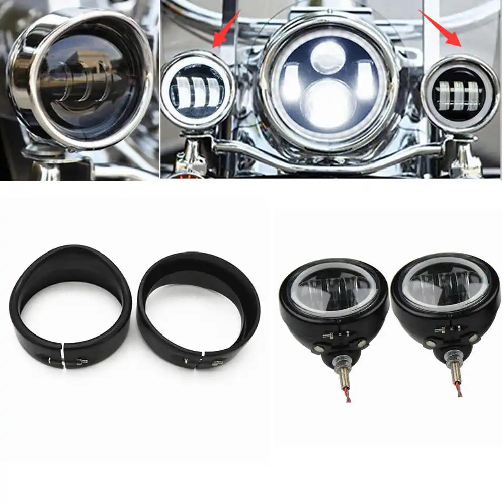 Крепежный кронштейн для фар с козырьком 4 5 дюйма Harley touring softail Street Glide|ring for|ring ringring