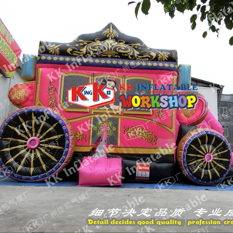 Девушки надувной замок для принцессы Забавный розовый батут с горкой по лучшей