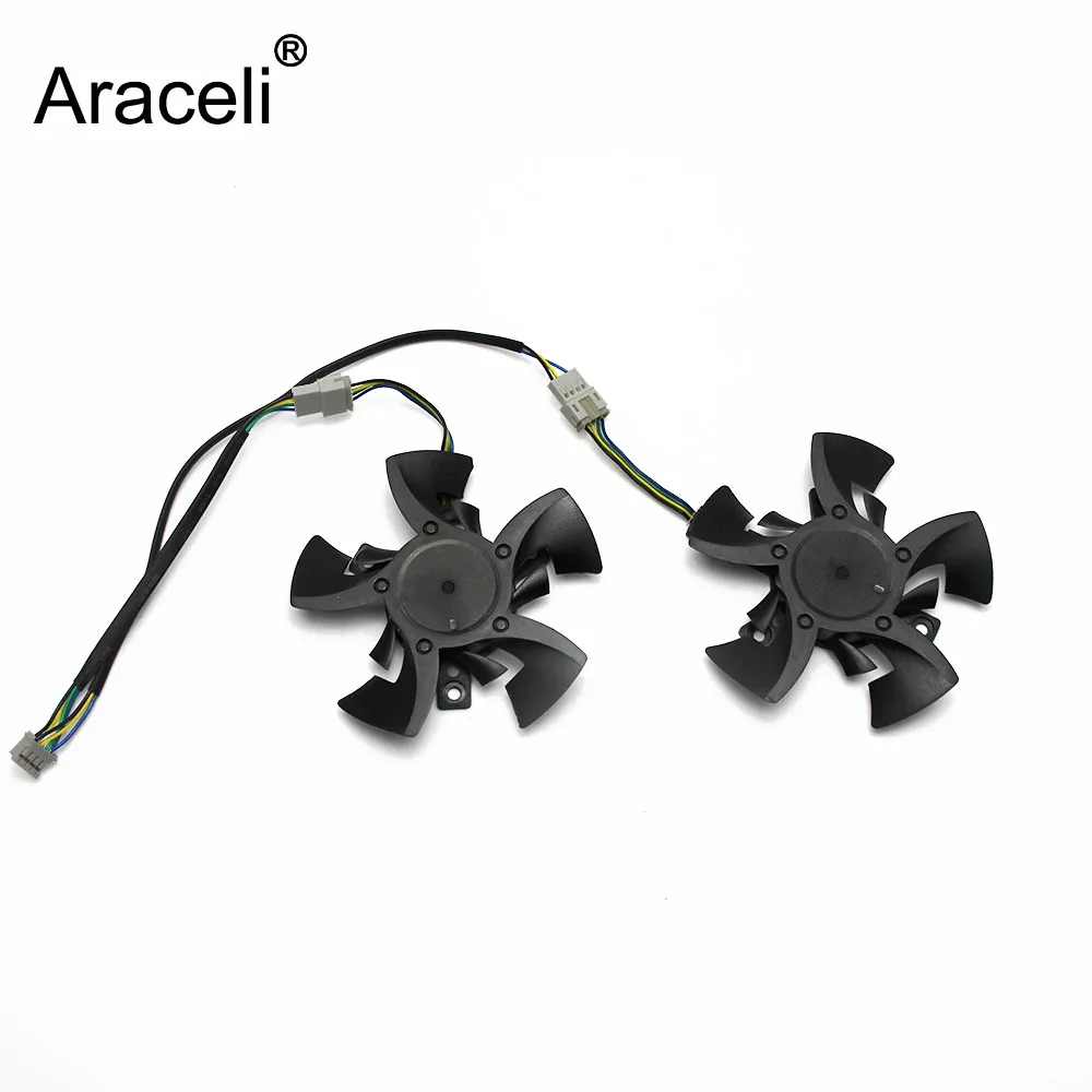 GA81O2U 12V 0.38A 75 мм R9 270 285 270X380 4Pin вентилятор для PowerColor DATALAND R9270|Кулеры и системы