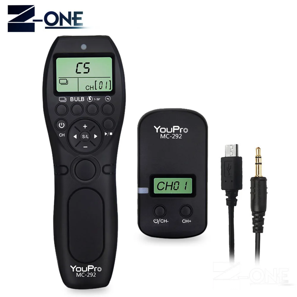 E2 YouPro MC-292 DC0/DC2/N3/S2/E3/E2 2,4G беспроводной пульт дистанционного управления с ЖК-таймером спуска затвора каналы для Canon/sony/Nikon/Fujifilm - Цвет: E2