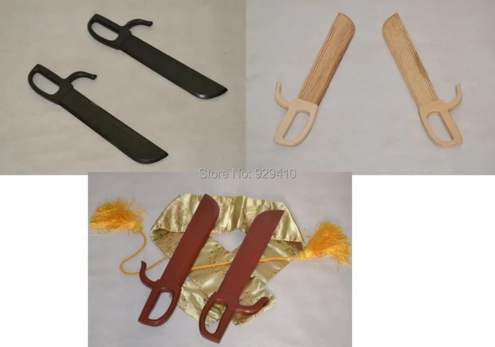 Деревянные крылья chun мечи бабочки деревянные ножи двойные боевые искусства 3