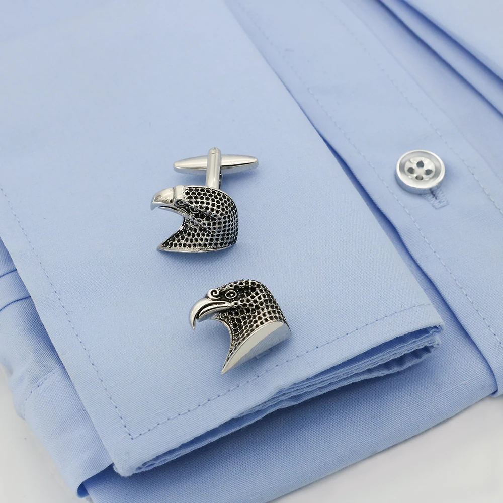 Мужские Запонки с головой орла медный материал черный цвет | Украшения и