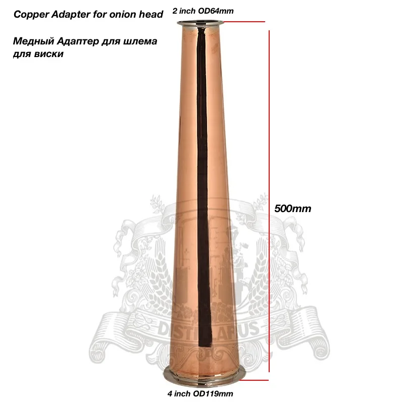 Медный адаптер Tri clamp для луковой головки 4 &quot(102 мм) OD119 x 2&quot (51 OD64|tri-clamp 2|adapter 1/2adapter