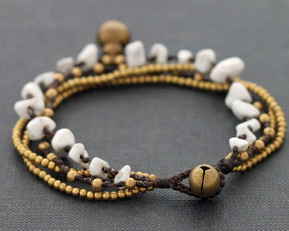 100% ручная работа оптовая продажа медный Металл Новый Латунный Колокольчик Белый