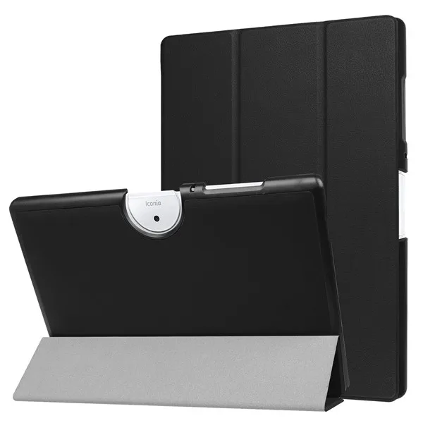 Чехол-книжка для планшета acer Iconia One 10 B3-A40 release 1" из искусственной кожи с подставкой+ Бесплатный подарок - Цвет: Acer B3A40 KST BK