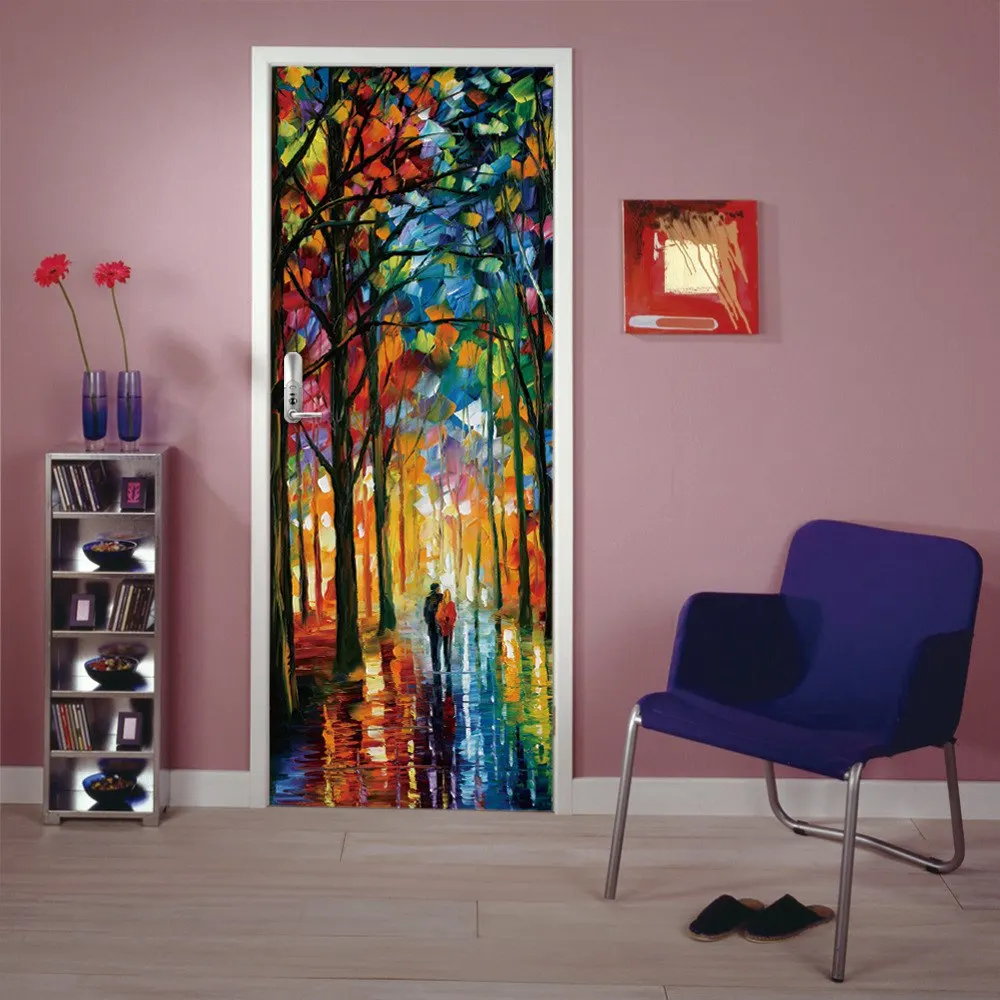 3d наклейки на дверь adesivi per porte adesivi porte для украшения дома 77 см* 200 см обои на дверь номер mt090