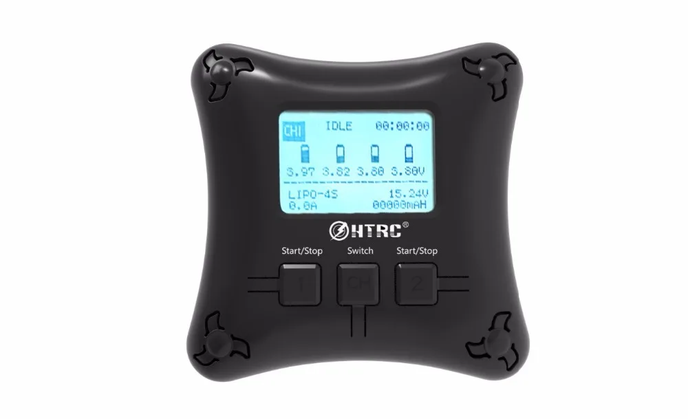 HTRC H4AC DUO Mini RC зарядное устройство с двумя портами 20 Вт x2 2A для 2-4s Lipo зарядки