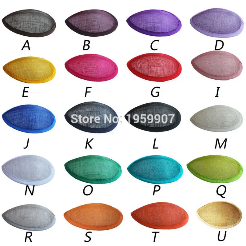 

Sinamay Teardrop Base Fascinator Base for Headpiece 20pcs/lot #20Color