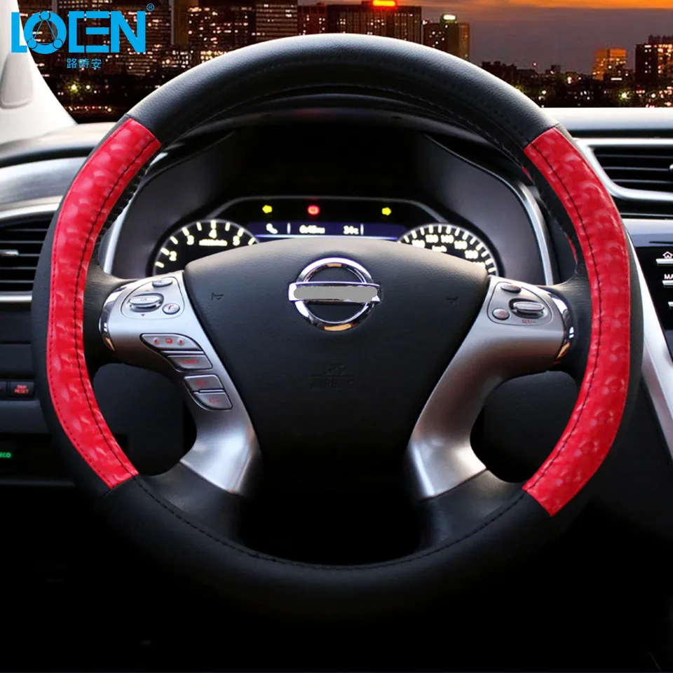 Автомобильный кожаный чехол на руль автомобильный Стайлинг Hot Wheels для Bmw 0 Passat Focus