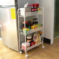 multi functional storage rack with pulleys kitchen carts storage spice racks