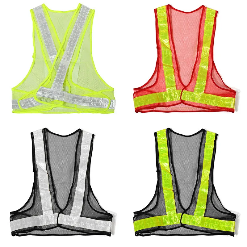 

Hot Sale Outdoor High Visibility Reflective Vest Warning Traffic Construction Safety Security Gear Labor Clothes Mesh