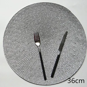 grey 36cm 18 см 36 см Настольный коврик кухня столовая подставки для кружек ткацкая подставка в стиле «Вестерн» Нескользящие чаши подстаканники настольные декоративные коврики - Цвет: grey 36cm