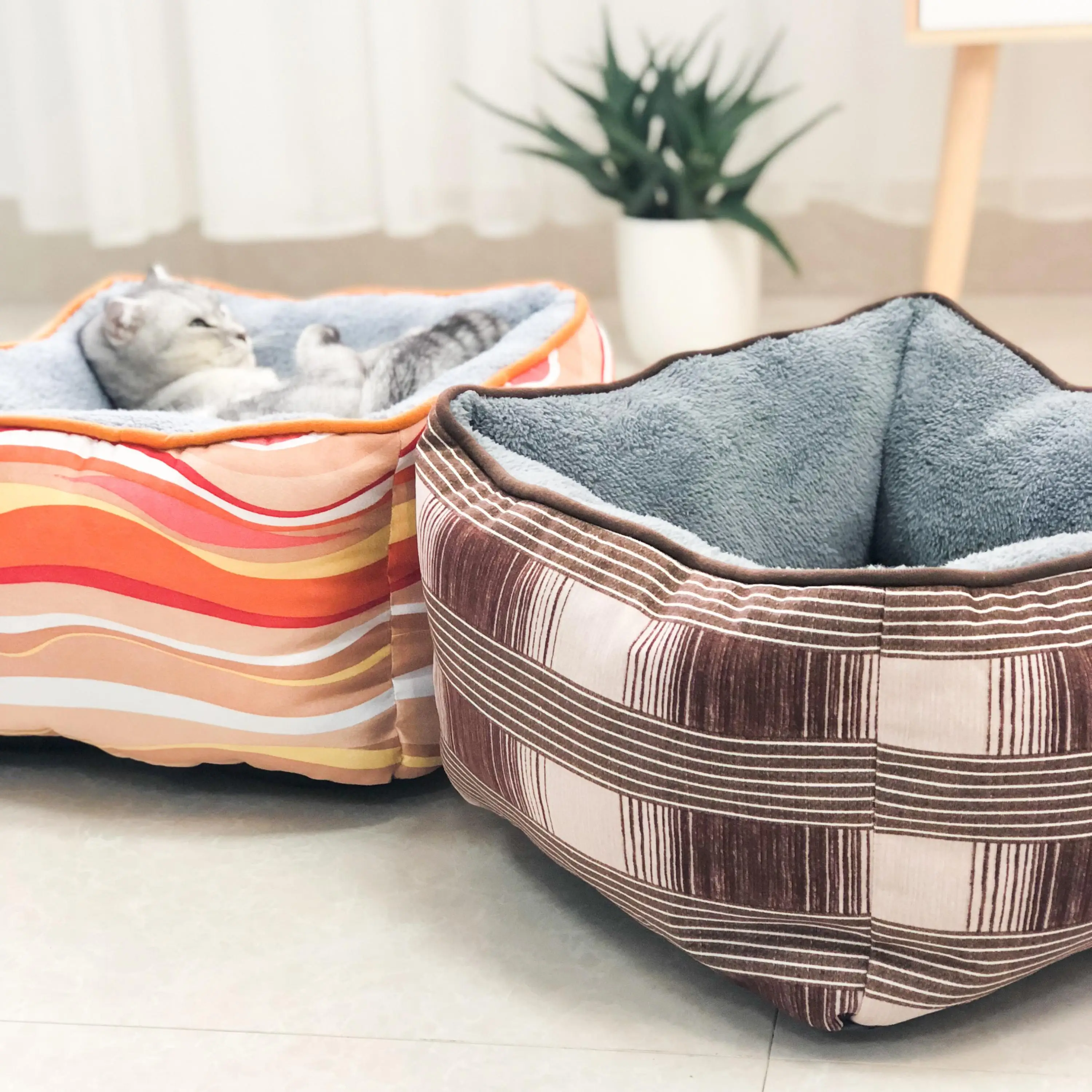 Товары для кошек утолщенный плюшевый теплый домик собак фланелевая кровать