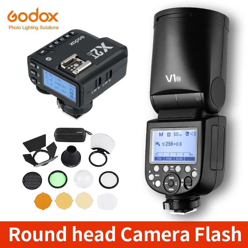 Вспышка Godox V1 V1C V1N V1S V1F V1O TTL 1/8000s HSS Speedlite вспышка с триггером для Canon Nikon Sony Fuji Olympus