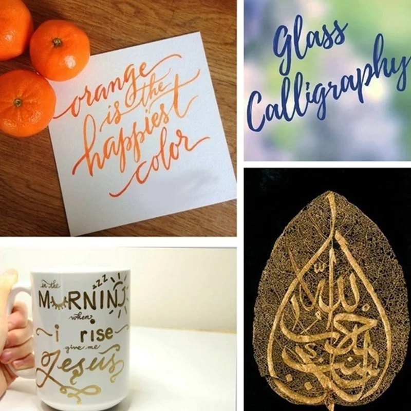 10 Colors Calligraphy Brush Lettering Pen Metallic Color Painting Marker for Card Making DIY Photo Album