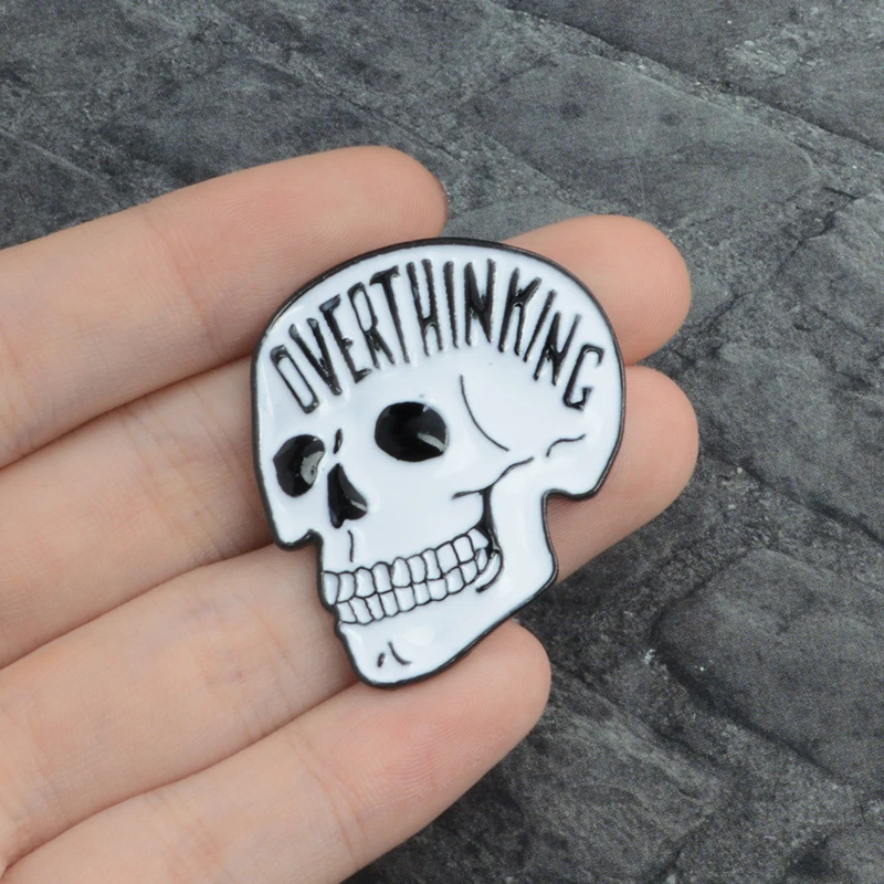 

Halloween Party Gothic Pin Collection Backpack Hat Accessories Classic Punk Skull Skeleton Enamel Brooches Pins For Friends Gift
