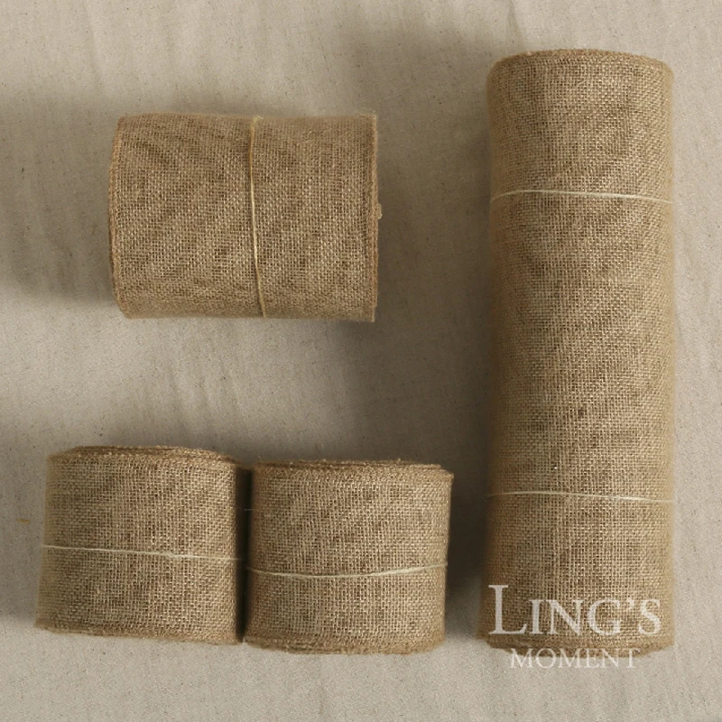 5 см 10 метров натуральных из натурального джута рулонная лента для свадьбы Приём