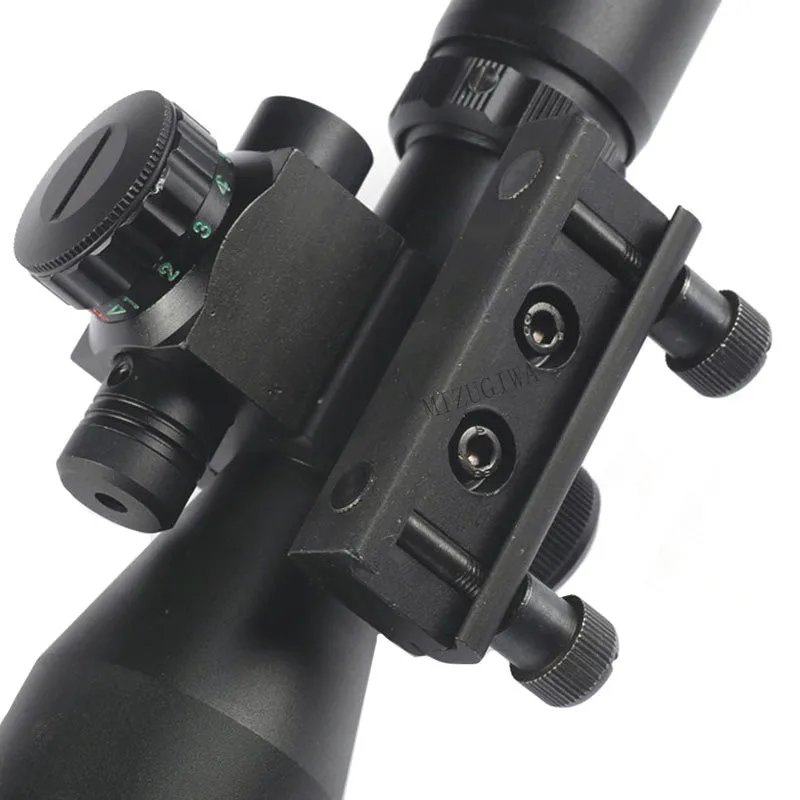 Тактический MIZUGIWA 2 5 10x40 RifleScope красный лазерный двойное освещение Mil dot ж/рельсовые