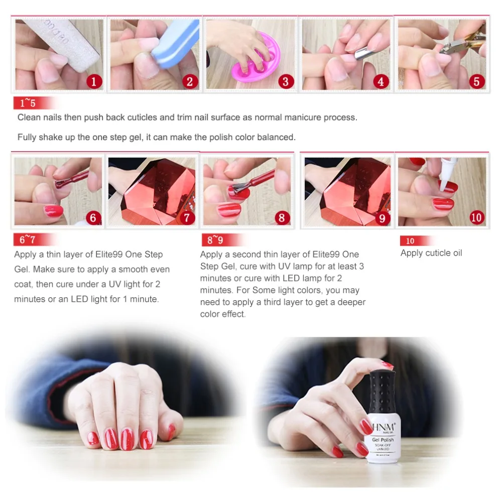 HNM Одношаговая 8 мл гель-лак для ногтей, изображение геля, долговечный светодиодный светильник, эмаль для штамповки 30 классических сплошных цветов.