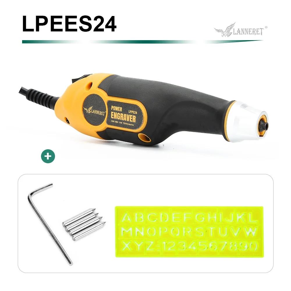 ORANGE LANNERET 24 Вт вращающийся инструмент с переменной скоростью Dremel стиль гравер Электрический Мини дрель шлифовальный станок W/4 шт. вольфрам карбид сталь Биты - Цвет: ORANGE