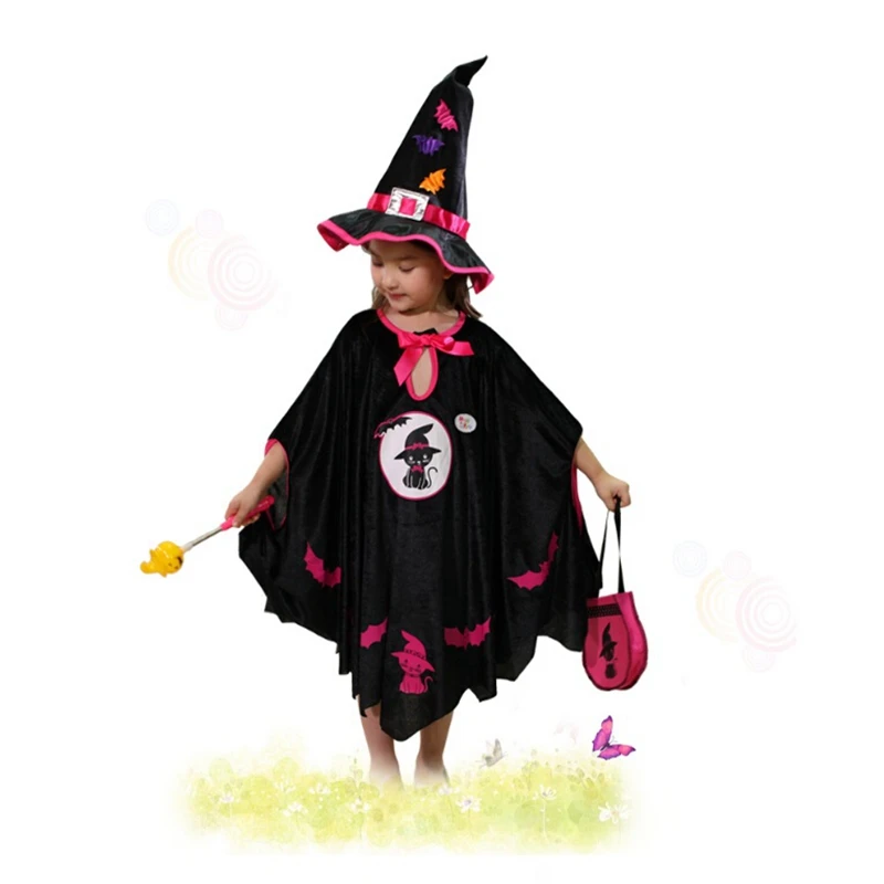Костюмы на Хэллоуин для детей плащ-накидка ведьмы девочек детские костюмы |