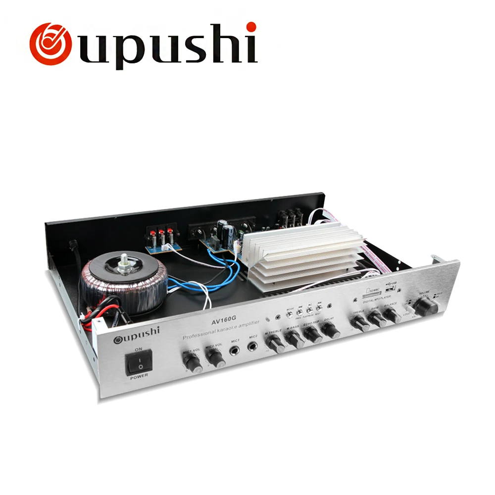 Oupushi AV160G Hifi стерео аудио усилитель домашний караоке усилитель с Bluetooth 5,1