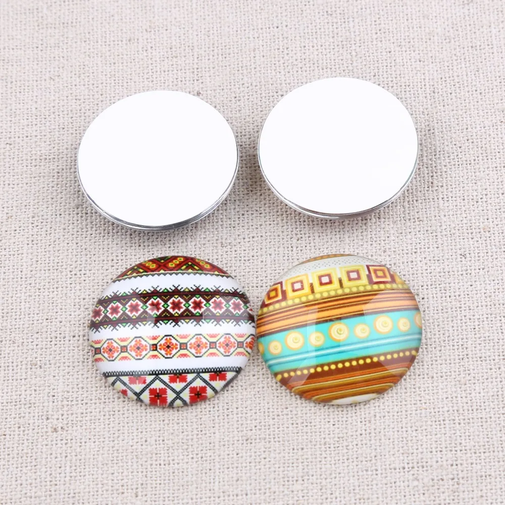 Reidgaller микс шаблон фото Круглые куполообразные стеклянные кабошоны 25 мм 20 12 14 18 diy