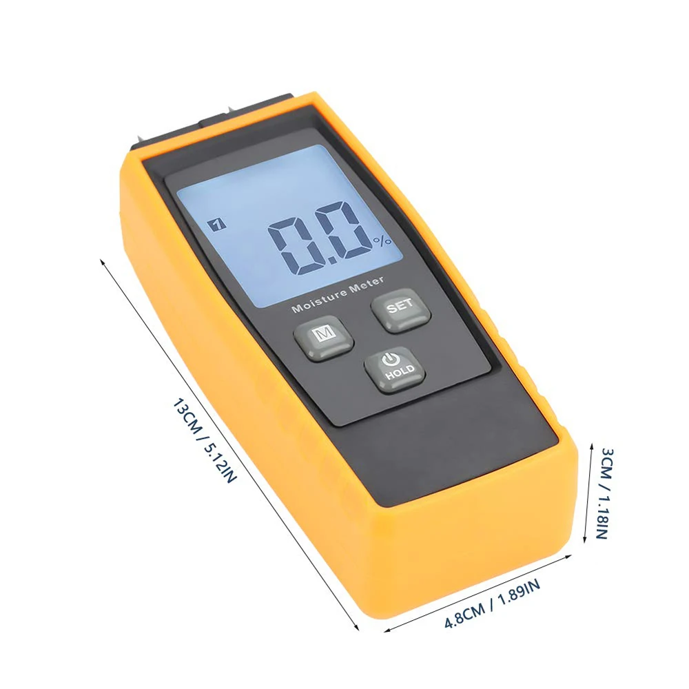 1 шт. желтый черный Индуктивный цифровой измеритель влажности древесины тестер