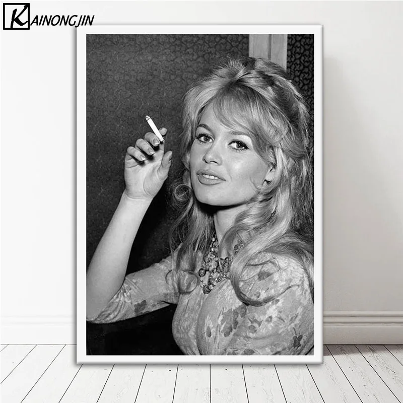 Плакат Brigitte Bardot Классическая фотография Сексуальная Картина на холсте Настенная
