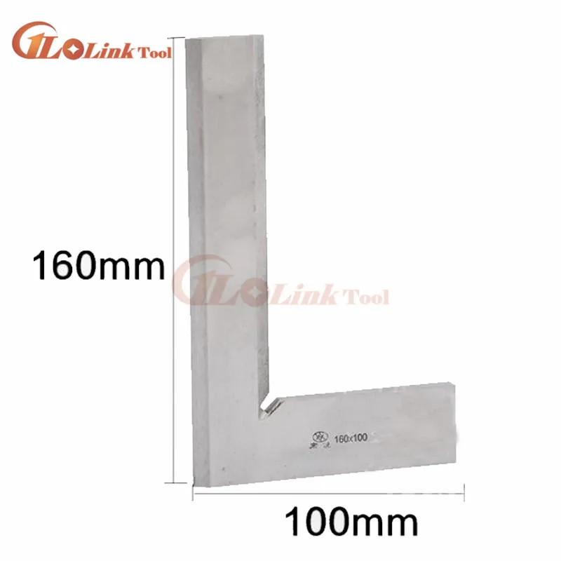 Угловая линейка со скошенными краями стандартная нержавеющая сталь 160*100 мм угол