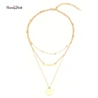 Женское короткое ожерелье Банни, розовое колье-чокер с металлической цепочкой, свободно свисающие ожерелья