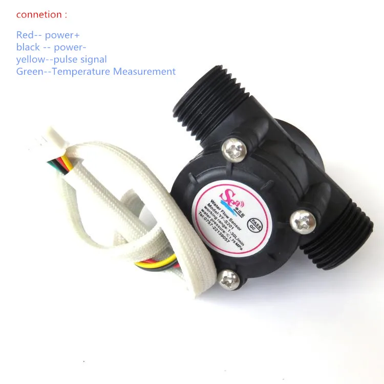 Датчик счетчика расхода воды счетчик расходомер с датчиком температуры 1 30 л/мин