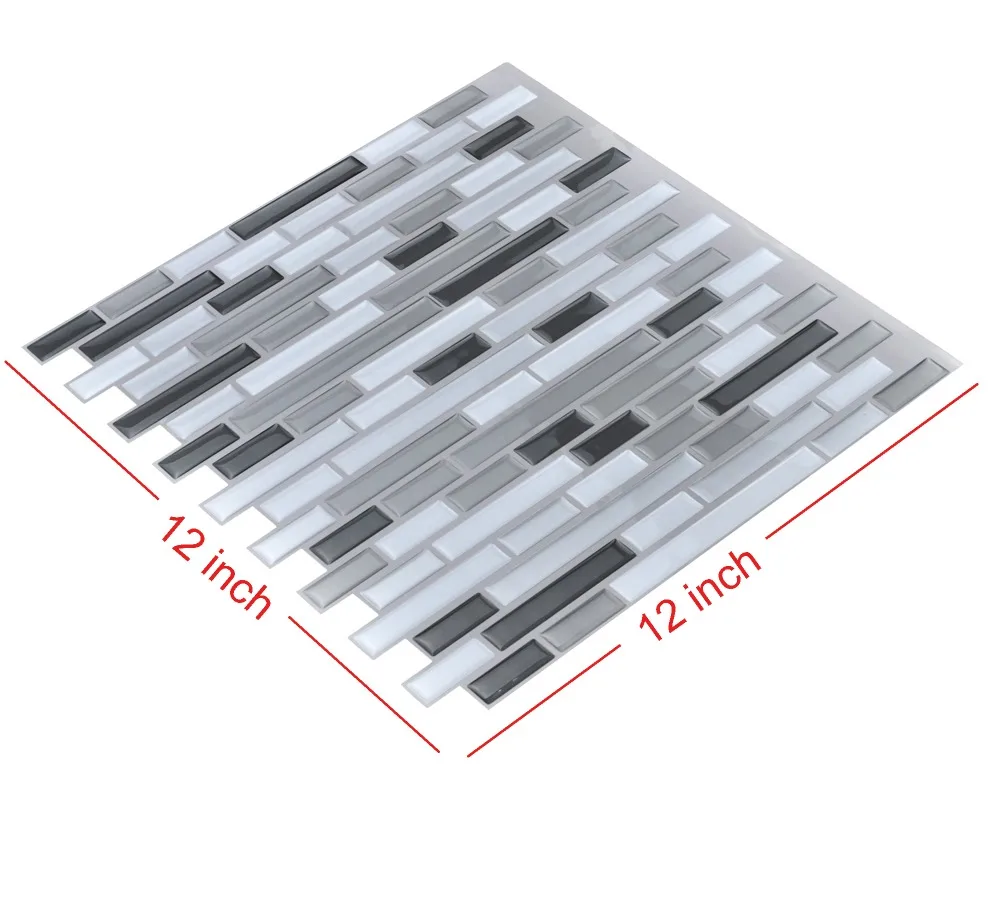 6 шт.) 12 ''x 12'' кожура и палка плитки кухня щитка плитки 3D наклейки на стену для кухни Прачечная