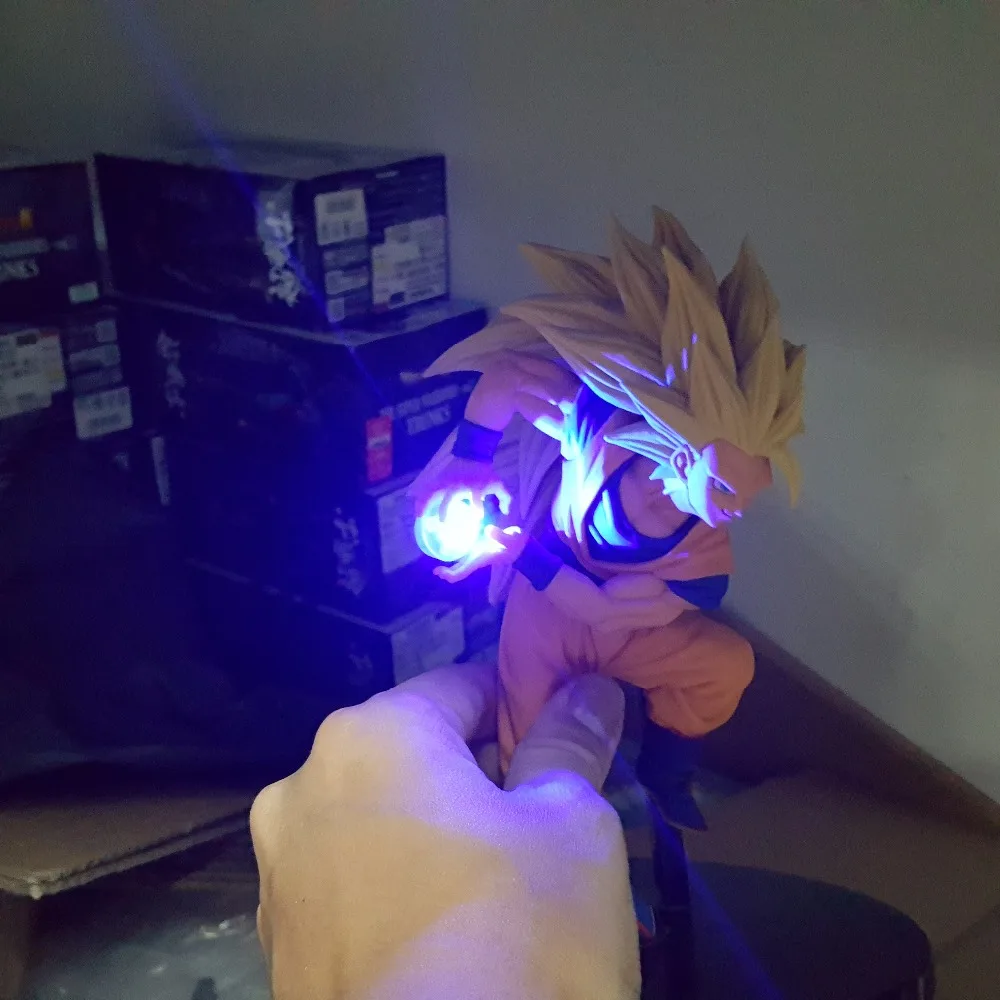 Son Goku DIY светодиодный дисплей светильник ku Kamehameha 150 мм Аниме Супер сайян экшн