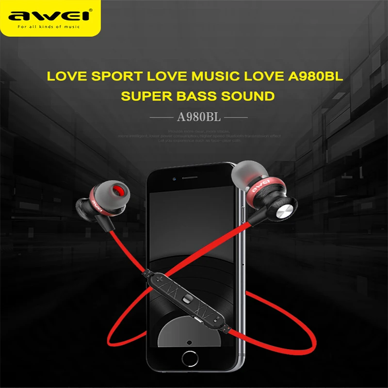 Awei A980BL Bluetooth наушники беспроводные объемный звук интеллектуальное