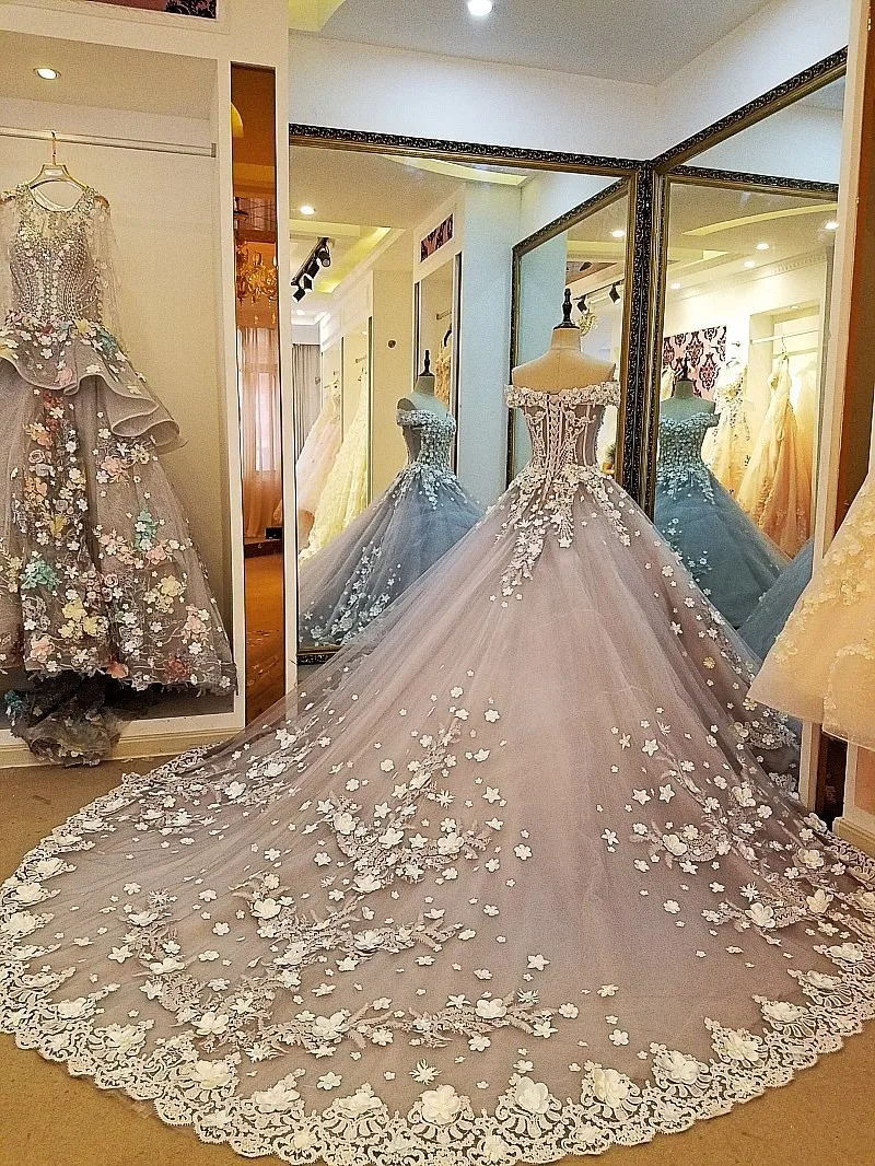 Длинное платье для выпускного вечера с объемными цветами 2018 Vestido De Festa Longo