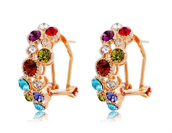 Colorful Crystal Stylish Earrings LHP-4855D |