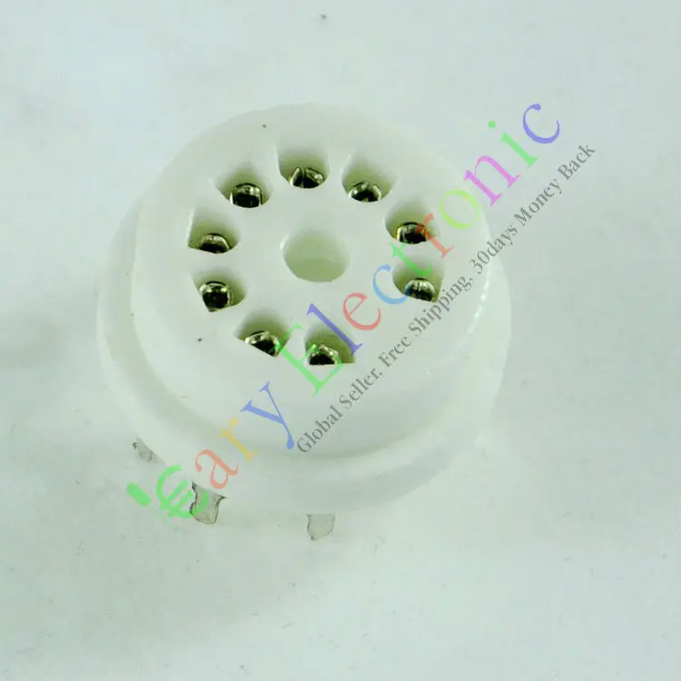 Опт и розница 4 шт. 9PIN PCB Керамические вакуумные трубки SOCKET SAVER для 12AU7 12AX7B ECC83 6D58