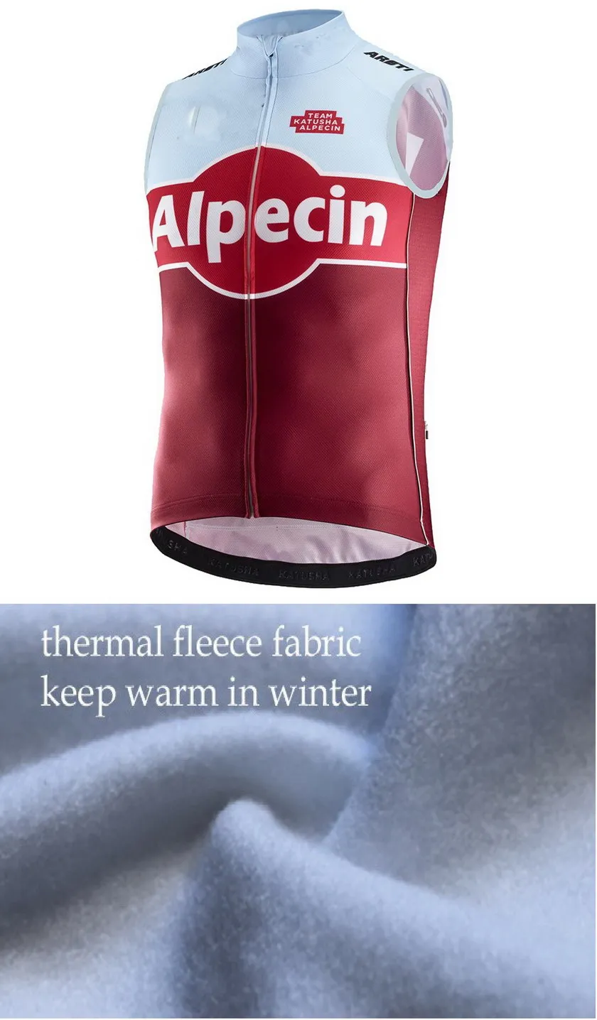Зимний флисовый термальный коллекционный жилет KATUSHA 2018 одежда для горных