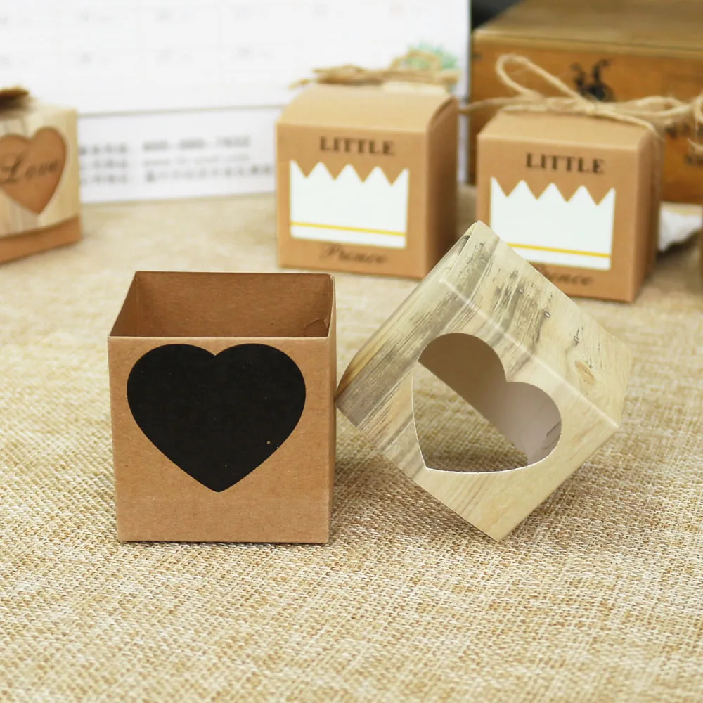 10 комплектов Подарочная бумажная коробка в форме сердца | Дом и сад