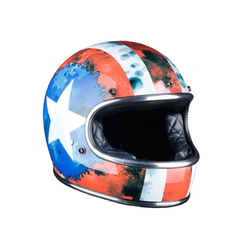 bright star Полный шлем rcycle moto rcycle retro casco de moto jet capacetes de moto ciclista внедорожный Томпсон cascos para moto - Цвет: bright star