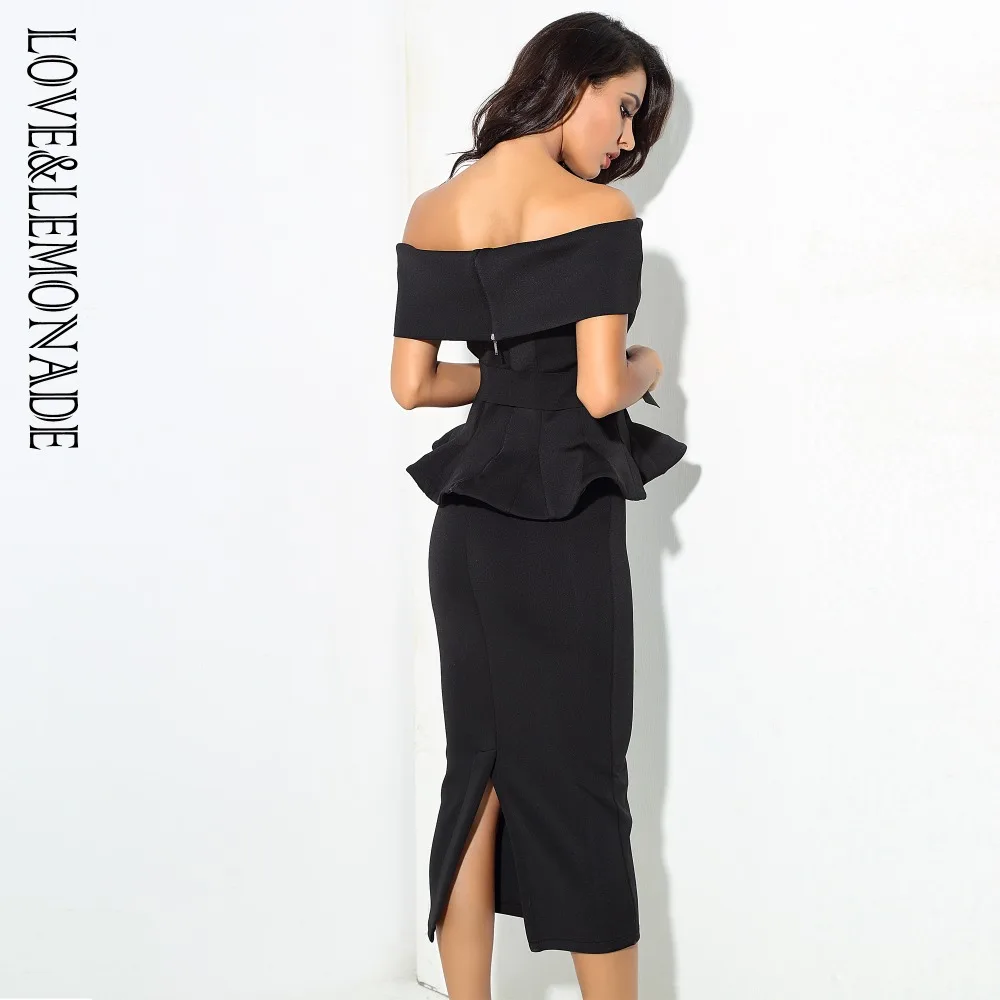 Комплект из двух предметов с надписью LOVE &amp LEMONADE черный воротник и ремень LMCC1007 |