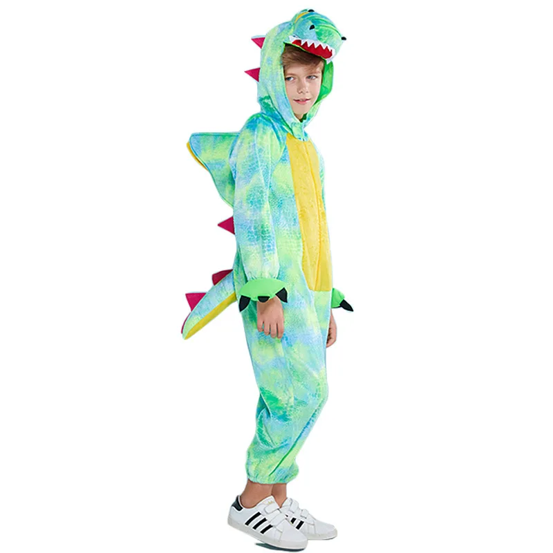 

Костюм для косплея на Хэллоуин для мальчиков, Детский костюм животного из крокодиловой кожи с крыльями и хвостом, Забавный костюм, одежда