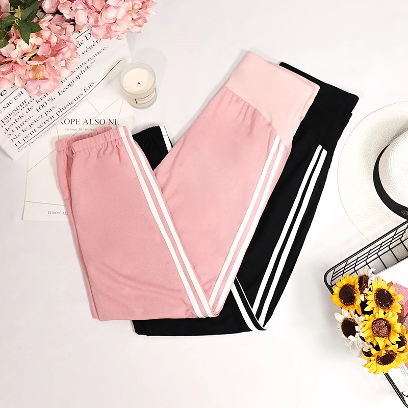 133# Весна Модная Летняя одежда для будущих мам Jogger брюки для девочек для талии, живота, эластичная брюки одежда беременных для женщин Тонкий Беременность мотобрюки