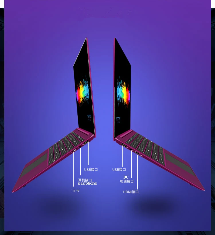 Очаровательная леди Фиолетовый ноутбук 15,6 дюймов N3450 Windows 10 Бесплатный язык OS наклейка клавиатура металлическое покрытие для офиса школы дома ноутбук
