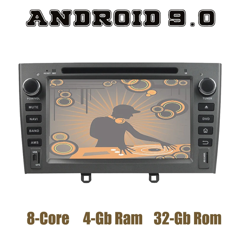 Автомобильный мультимедийный плеер Android 9 0 GPS dvd для PEUGEOT PG 308 408 2007 2013 с PX5