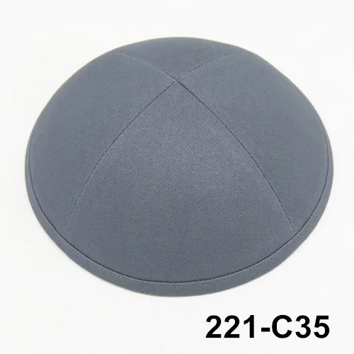 При покупке более 5 лотов(50 шт) будет be10% скидка хлопок саржа 19 см Kippah Kippa Skullies beanie еврей Yarmullka - Цвет: 221 C35