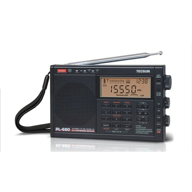 Original TECSUN PL-680 FM Radio Synthesized Receiver Stereo Portable DSP Digital with Power Adapter&ampBattery Black | Электроника